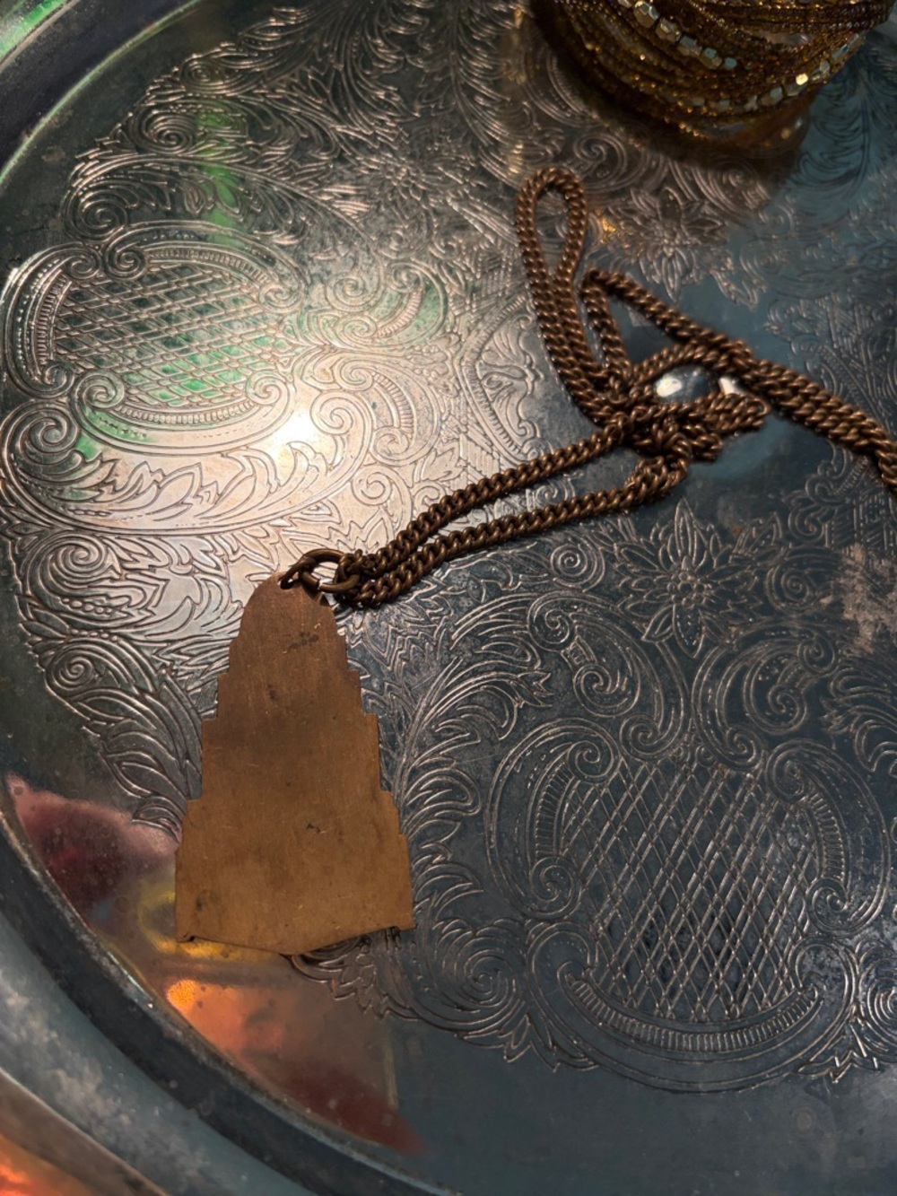 County Fair Pendant Necklace with Gold Beaded Wrap Bracelet - Picture 5 of 6